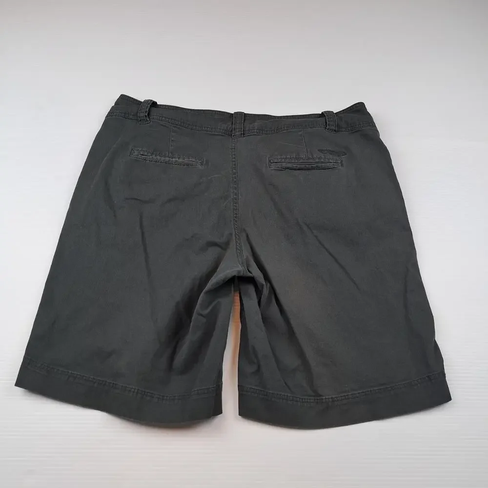 Crazy Shirts Shorts Womens 14 Gray Chino Twill Stretch 9